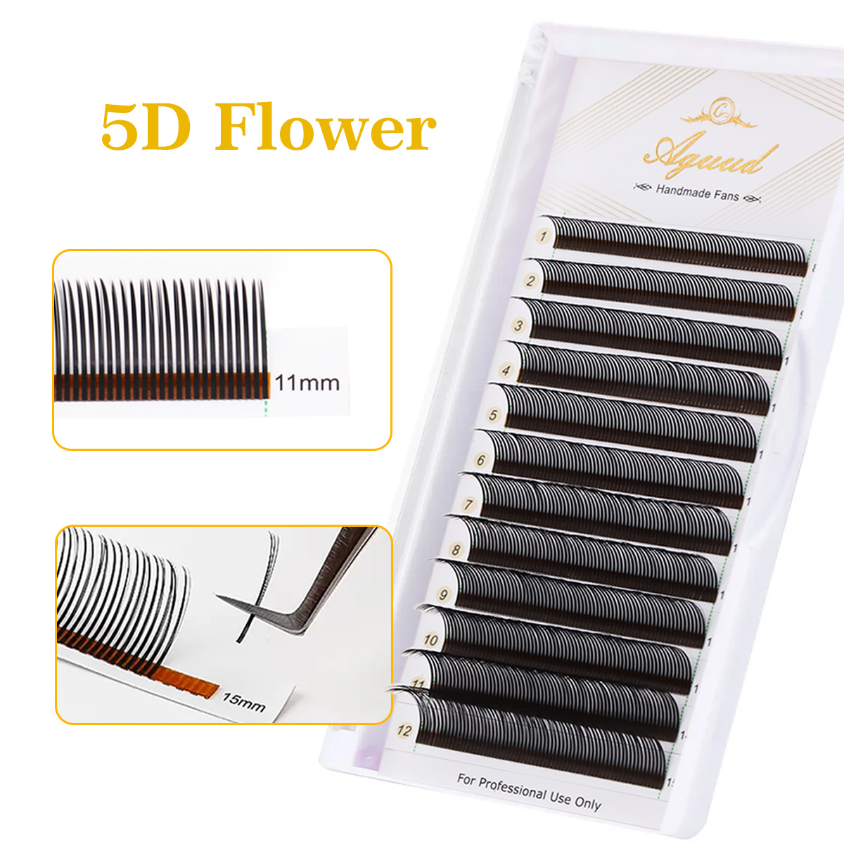 Eyelash Extension Hybrid - AGUUDU Flora Натуральные накладные ресницы 5D