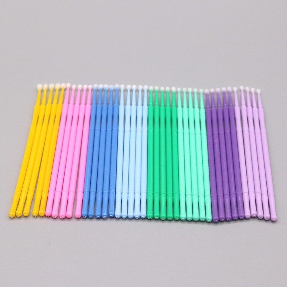 Eyelash Extension Uv Glue - 100 шт./лот, микро-кисточки для макияжа, одноразовые