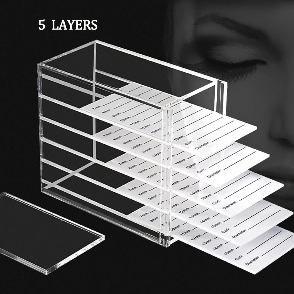 Eyelash Extension Guide - 5-слойный ящик для хранения наращивания ресниц,