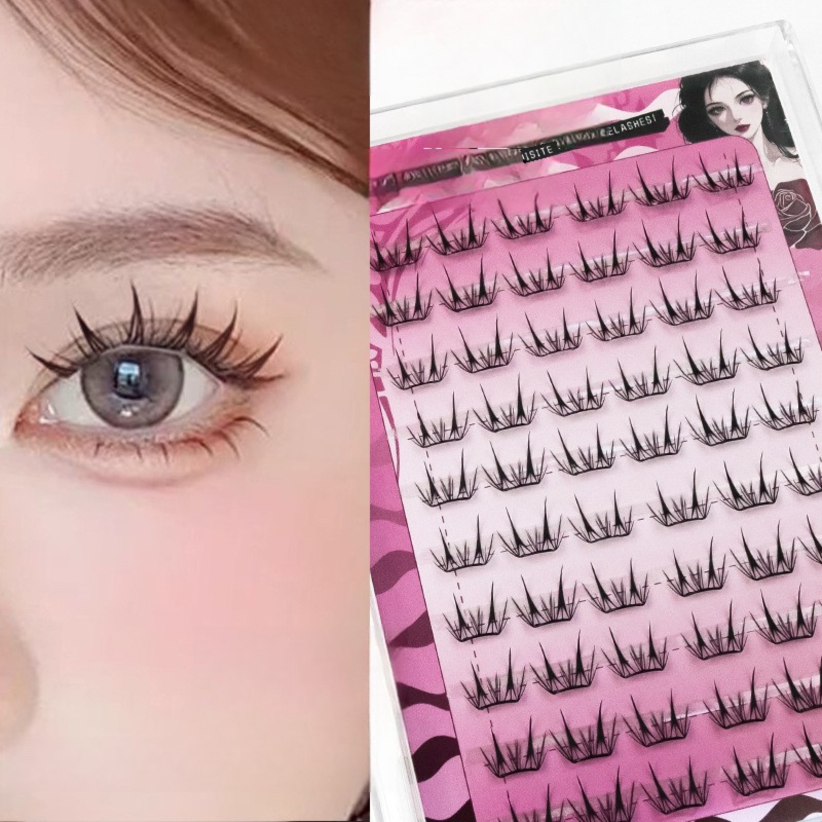 Eyelash Extension Uv Glue - Самоклеящиеся пучки ресниц без клея, пушистые,