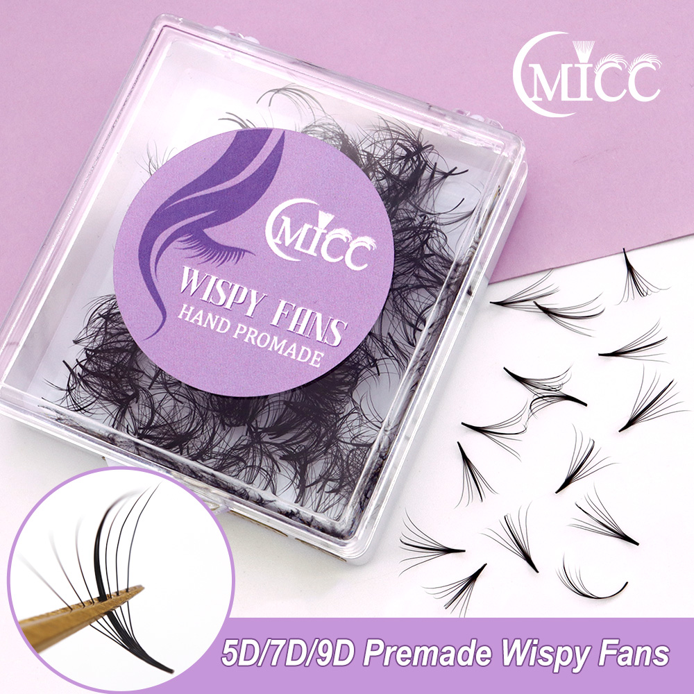 Eyelash Extension Hybrid - Cmicc 5D/7D заостренная основа, искусственный объем,