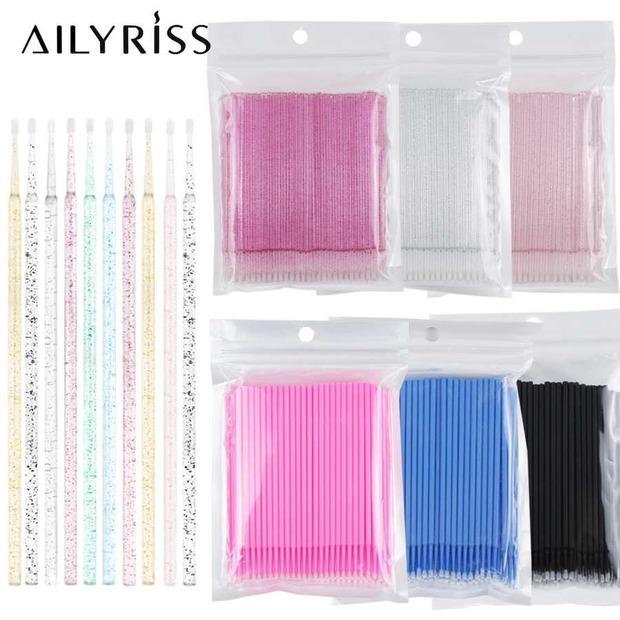 Eyelash Extension Options - 500 шт./лот, одноразовый аппликатор, микрокисти для