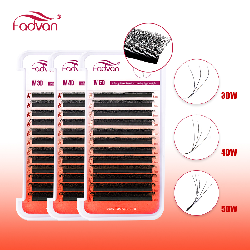 Eyelash Extension Hybrid - Накладные ресницы FADVAN W 3D 4D