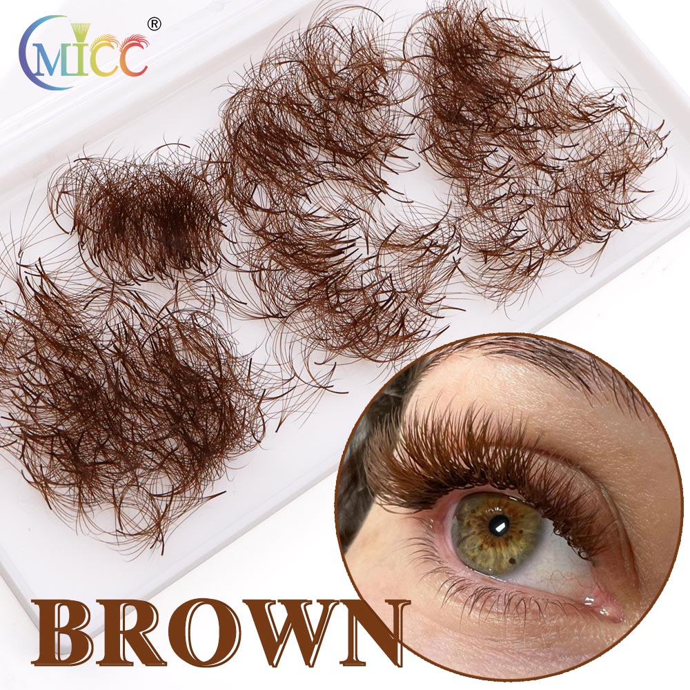 Eyelash Extension Hybrid - 1000 вееров PBT Hybrid Brown Готовые