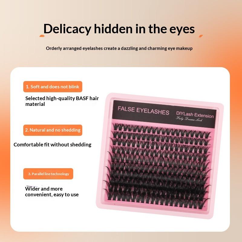 Eyelash Extension Cluster - Новые пышные толстые ресницы-пучки 10 рядов,