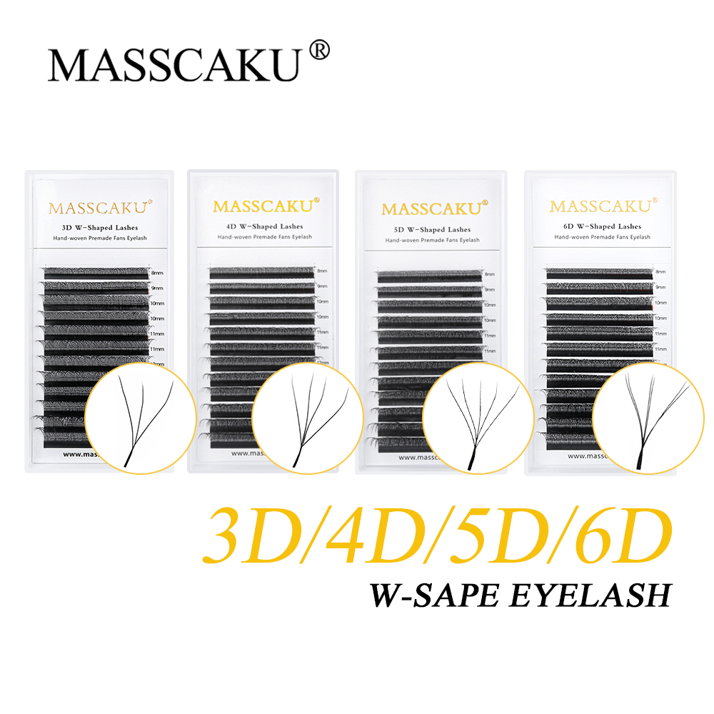 Eyelash Extension Hybrid - MASSCAKU 3D 6D 8D W Shape