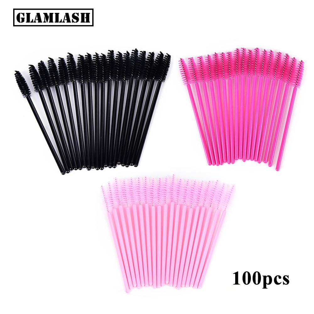 Eyelash Extension Options - 100 шт. одноразовая микро-расческа для ресниц,