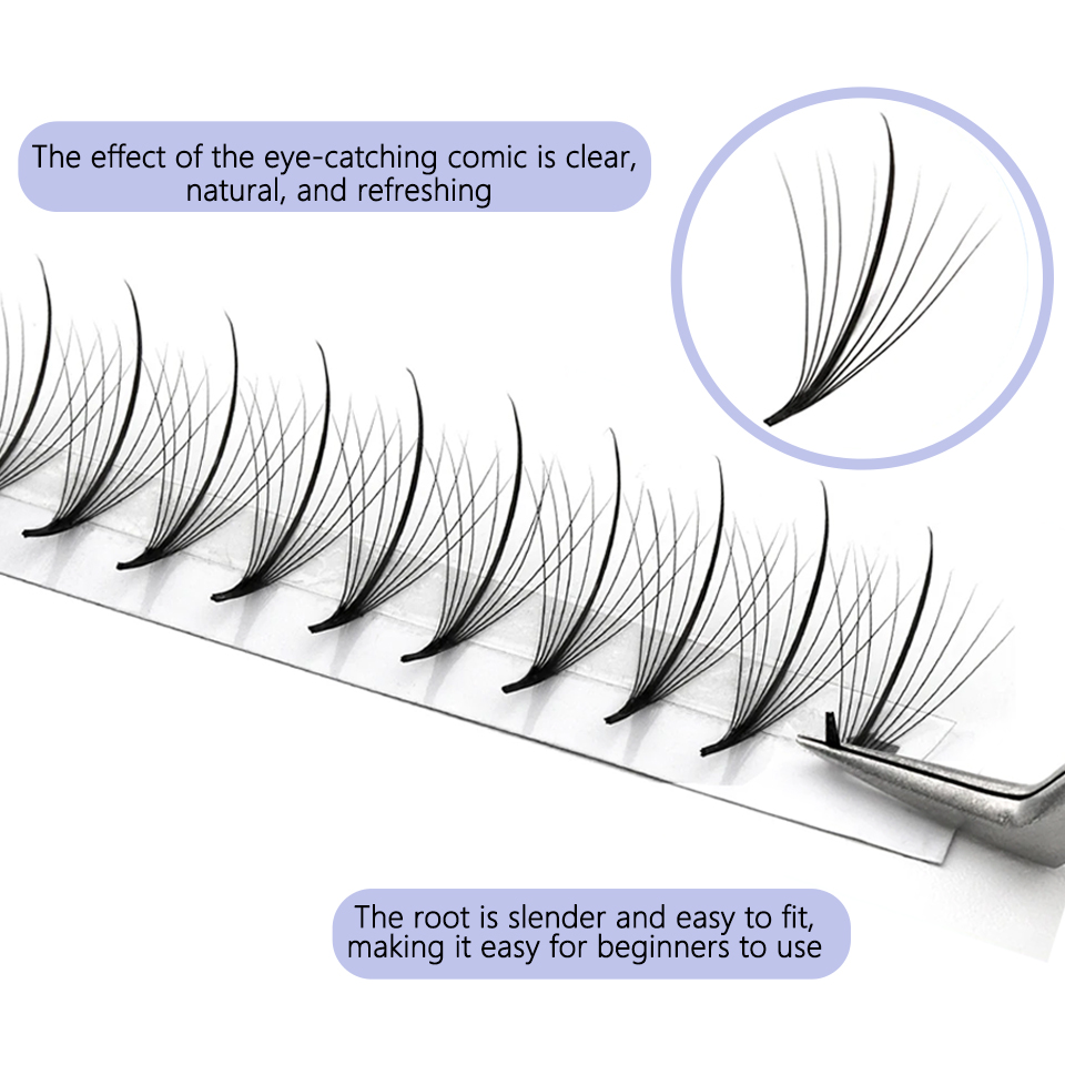 Гибридные ресницы AGUUD Pointy – обзор и цена Eyelash Extension Hybrid