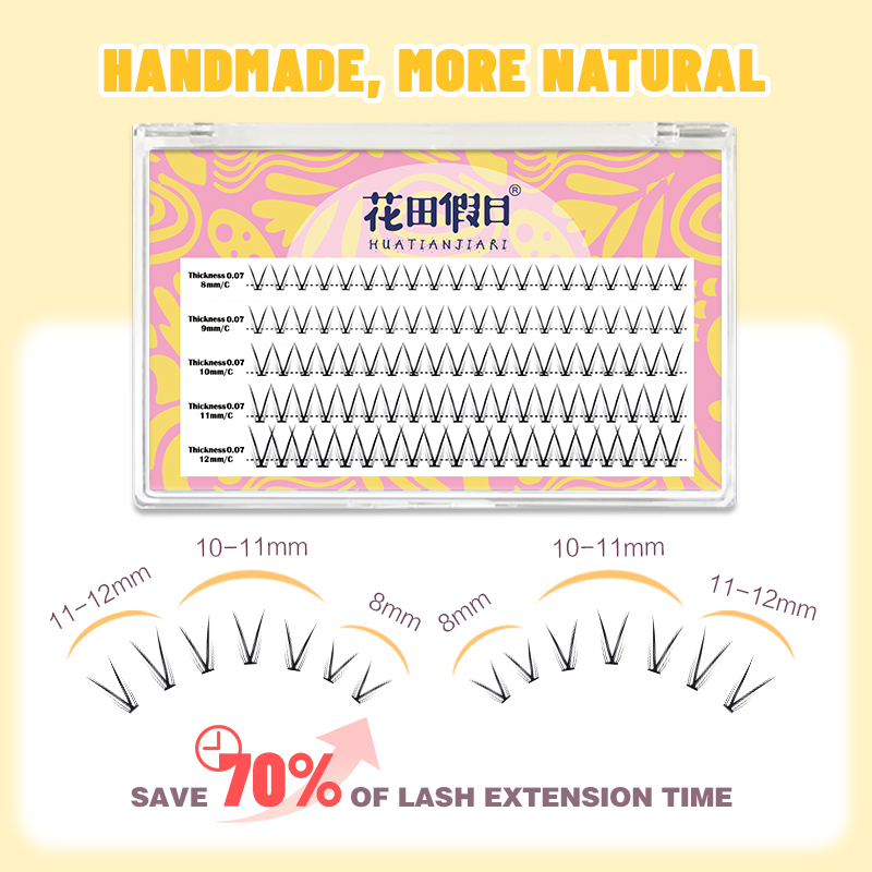 V-образные Кластерные ресницы  – обзор и цена Eyelash Extension For Big Eyes