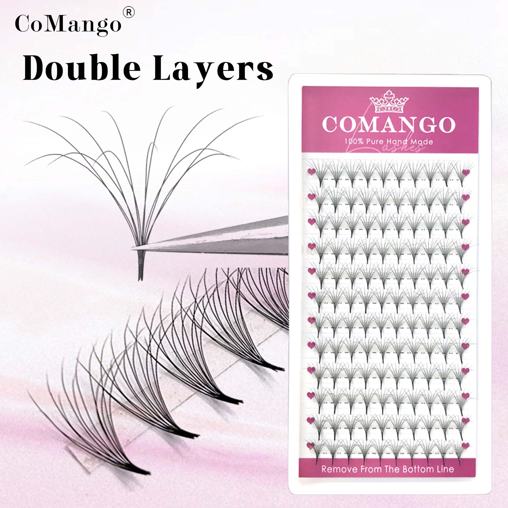COMANGO симпатичные двухслойны – обзор и цена Eyelash Extension Hybrid