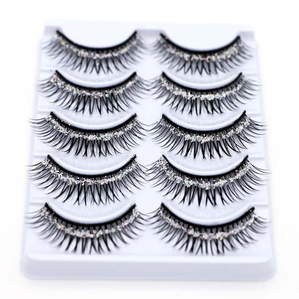 Накладные ресницы с пайетками  – обзор и цена Eyelash Extension For Big Eyes