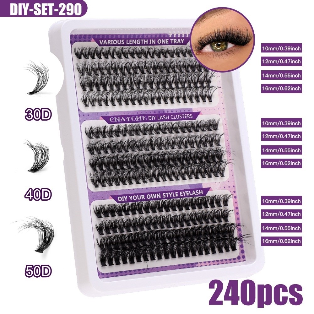 Натуральные накладные ресницы  – обзор и цена Eyelash Extension Cluster