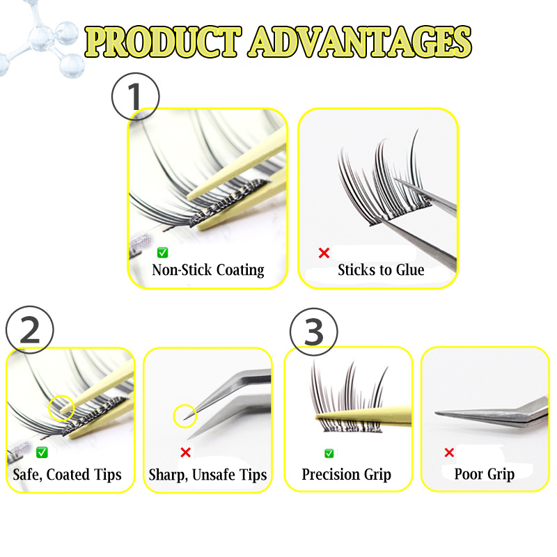 Аппликатор с антипригарным пок – обзор и цена Lash Extension Tweezers