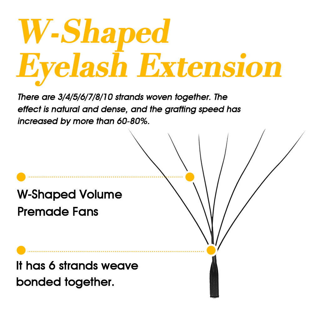 MASSCAKU 3D 6D 8D W Shape Lash – обзор и цена Eyelash Extension Hybrid