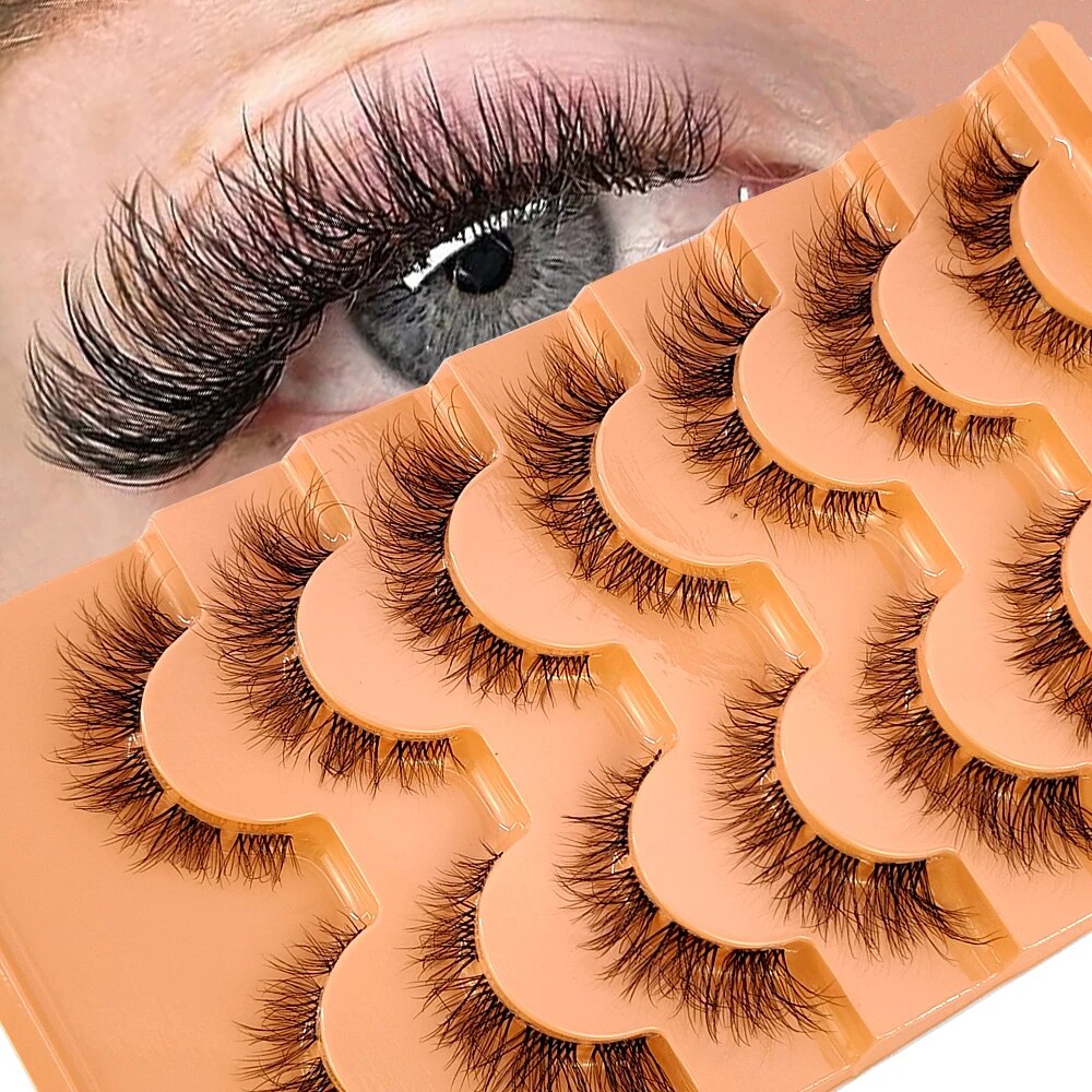 7 пар, норковые ресницы, невид – обзор и цена Eyelash Extension For Big Eyes