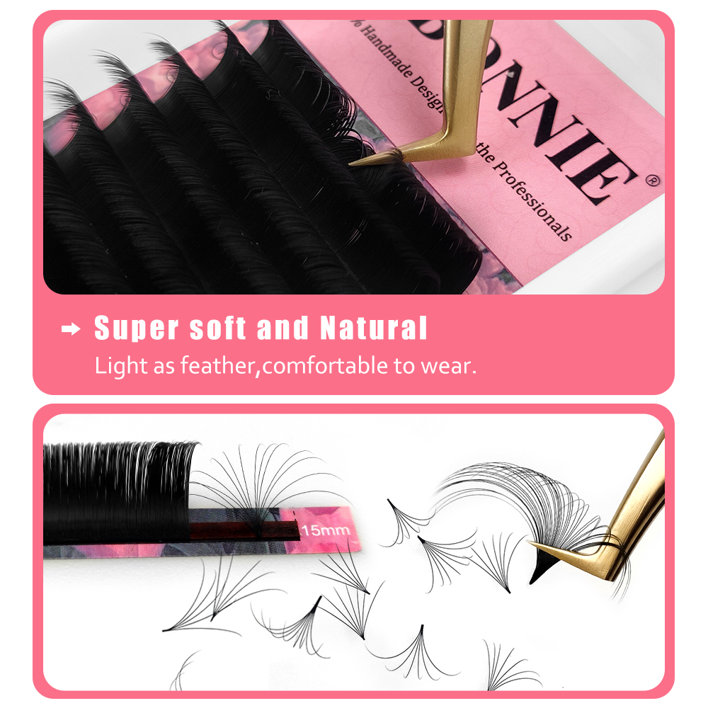 ABONNIE матовые черные легкие  – обзор и цена Eyelash Extension Hybrid