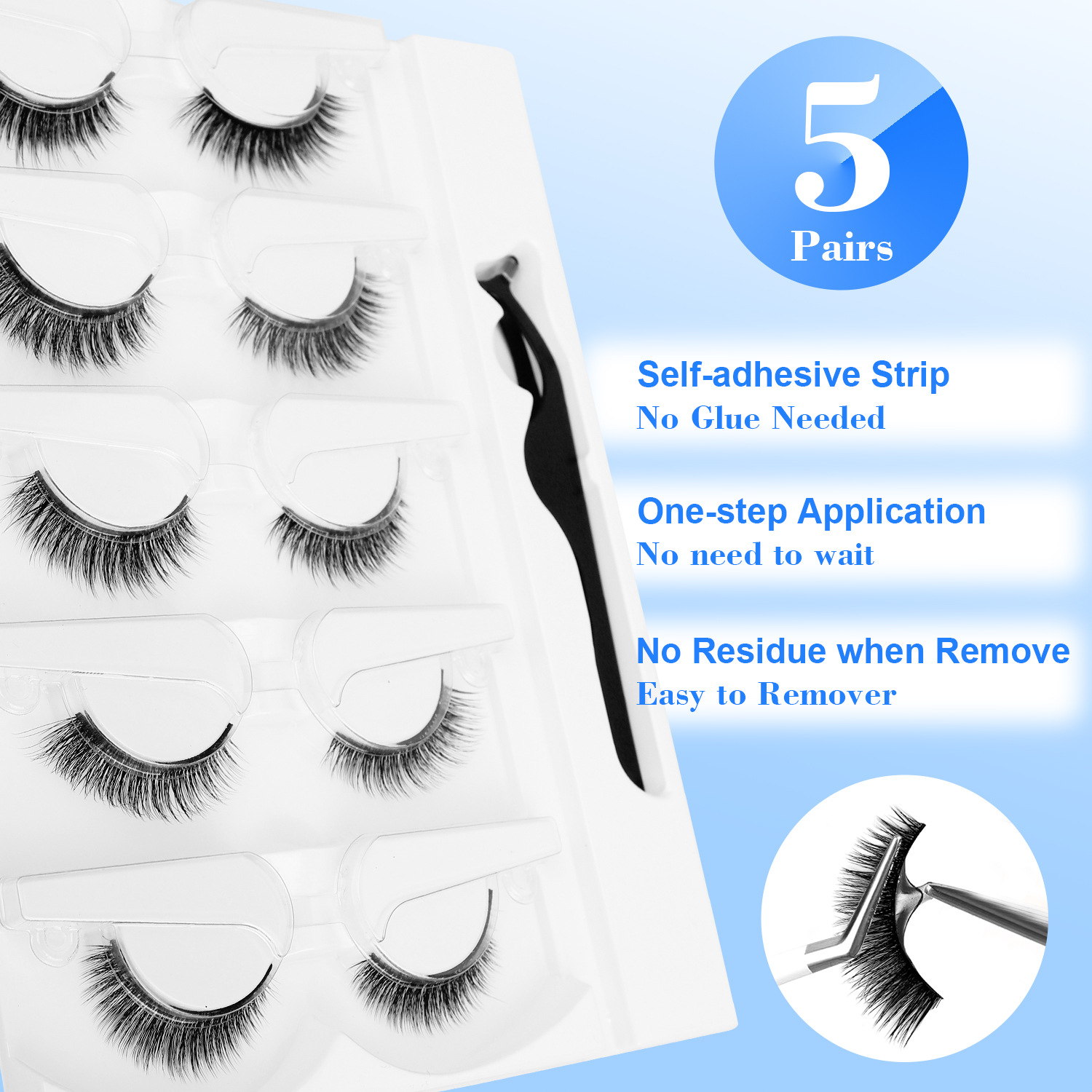 5 пар самоклеящихся ресниц без – обзор и цена Eyelash Extension Uv Glue